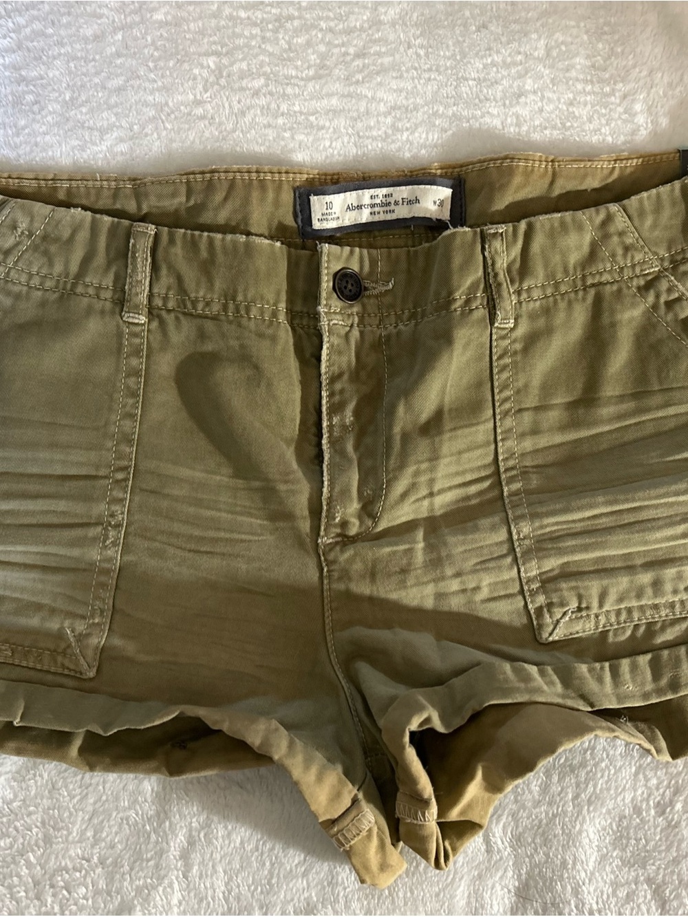 Abercrombie & Fitch Olive Green Cargo Shorts